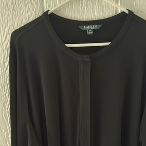 Ralph Lauren black long sleeve 1/2 button down 3X